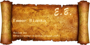 Emmer Bianka névjegykártya